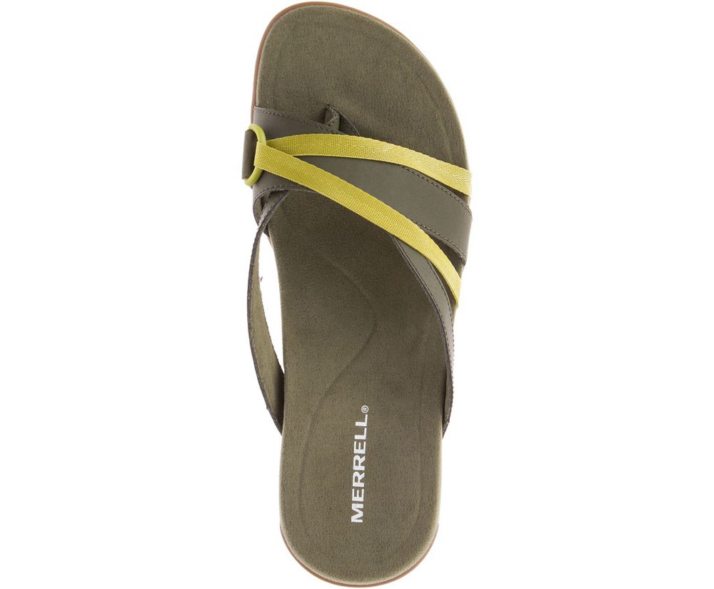 Sandálias Senhora - Merrell District Kindra Thong - Verde Oliva - GPU261508